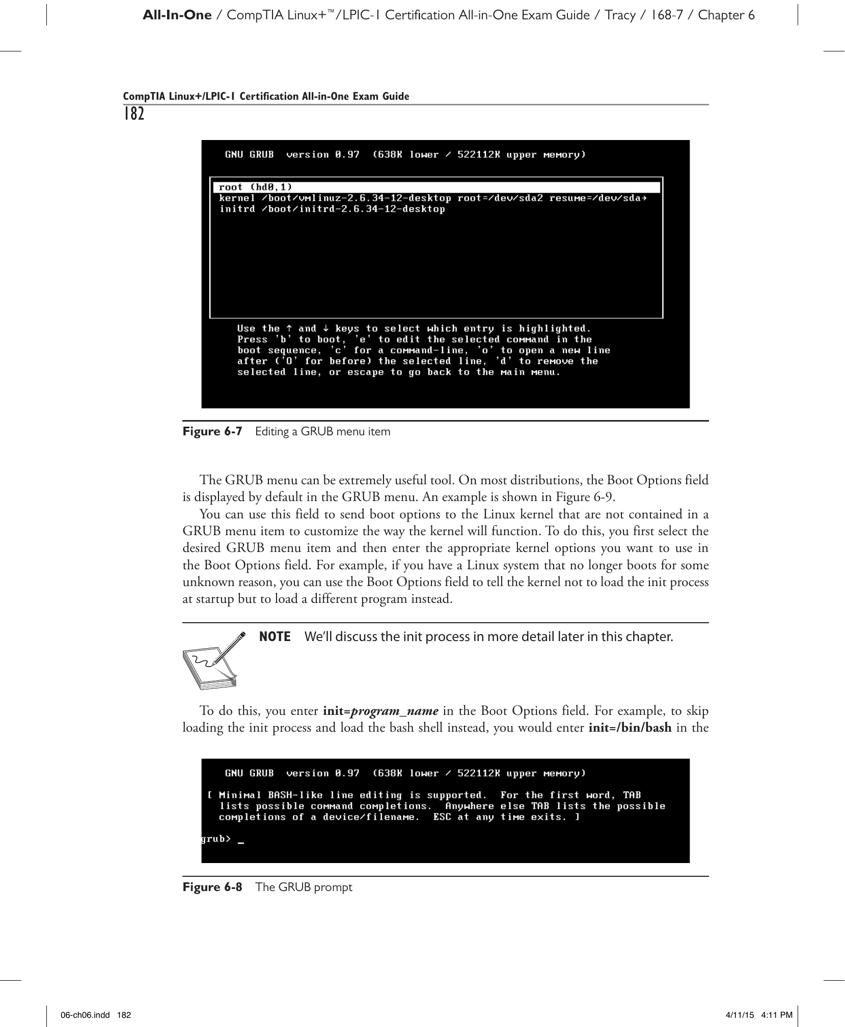 Рис. 6-7. Редактирование пункта меню GRUB.