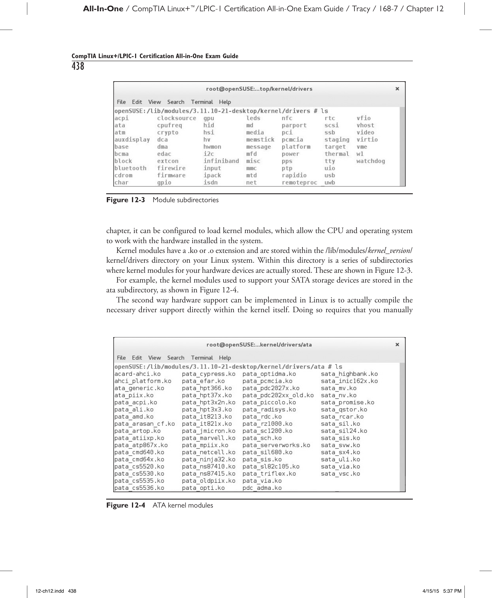 Рис. 12-3. Подкаталоги модулей в /lib/modules.